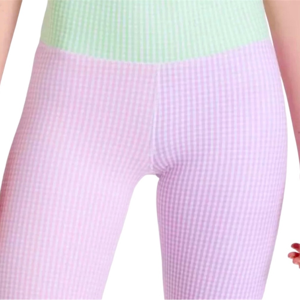 Terez Gingham Color Block Bike Shop Shorts Size XS NWOT